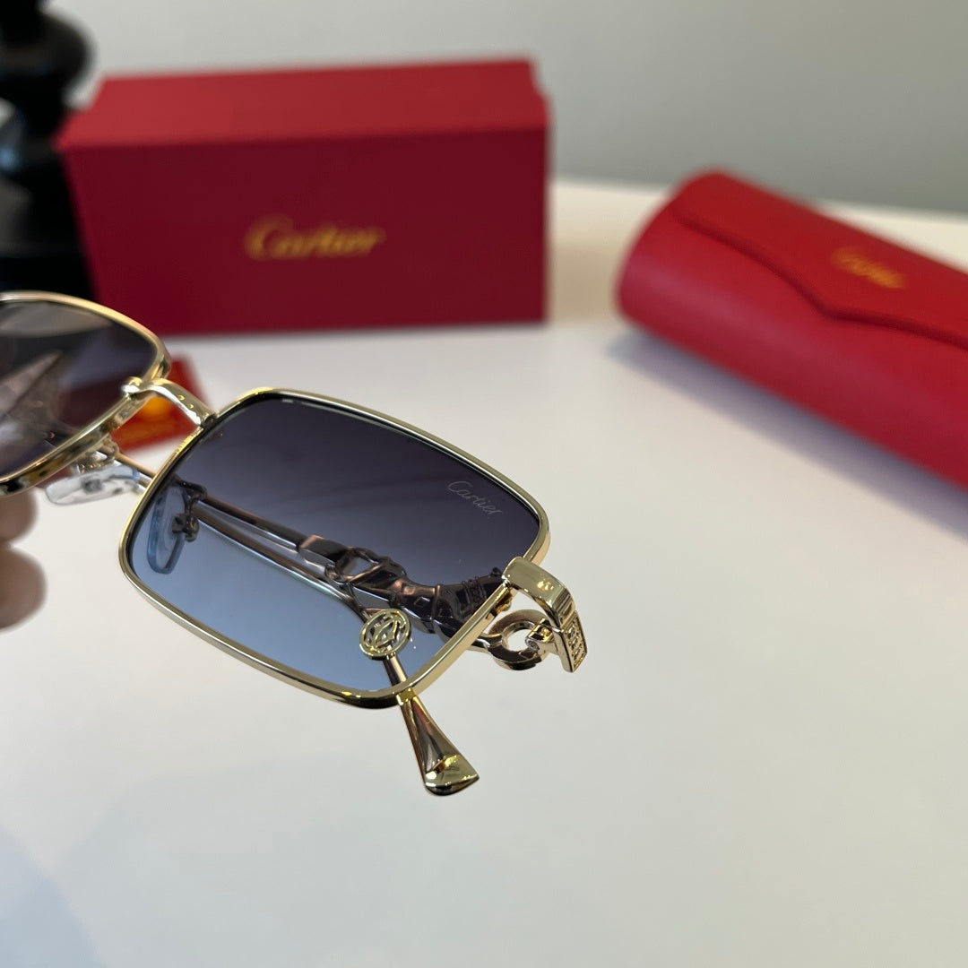 Cartier Lightweight Metal Rimless Silver Lens Sunglasses for Men & Wo - 493676 - detail image 4