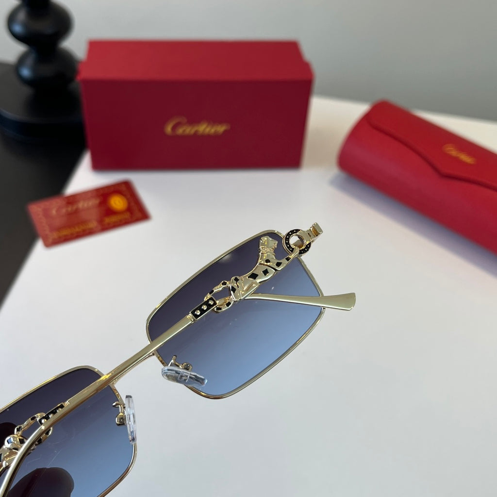 Cartier Lightweight Metal Rimless Silver Lens Sunglasses for Men & Wo - 493676 - detail image 5