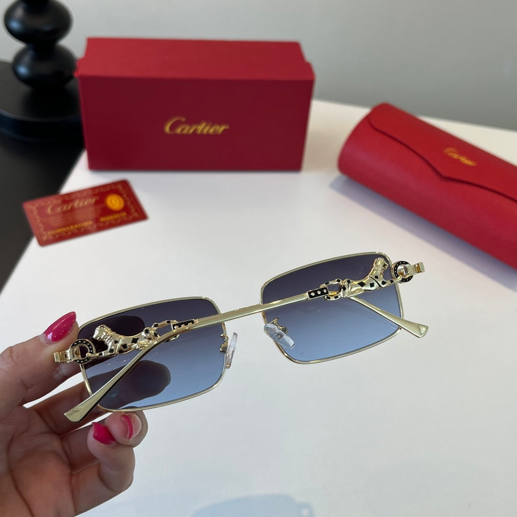 Cartier Lightweight Metal Rimless Silver Lens Sunglasses for Men & Wo - 493676 - detail image 6