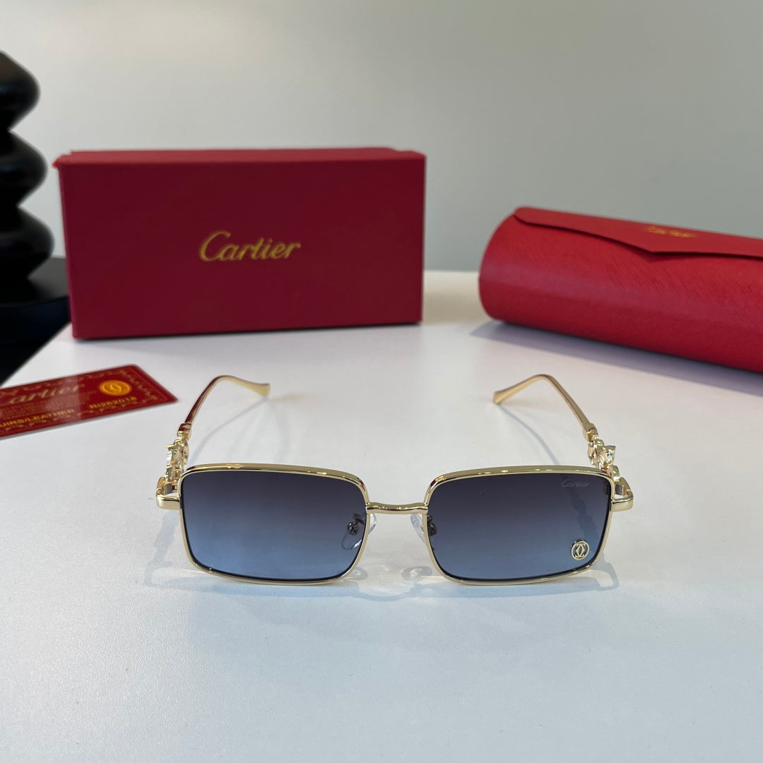 Cartier Lightweight Metal Rimless Silver Lens Sunglasses for Men & Wo - 493676
