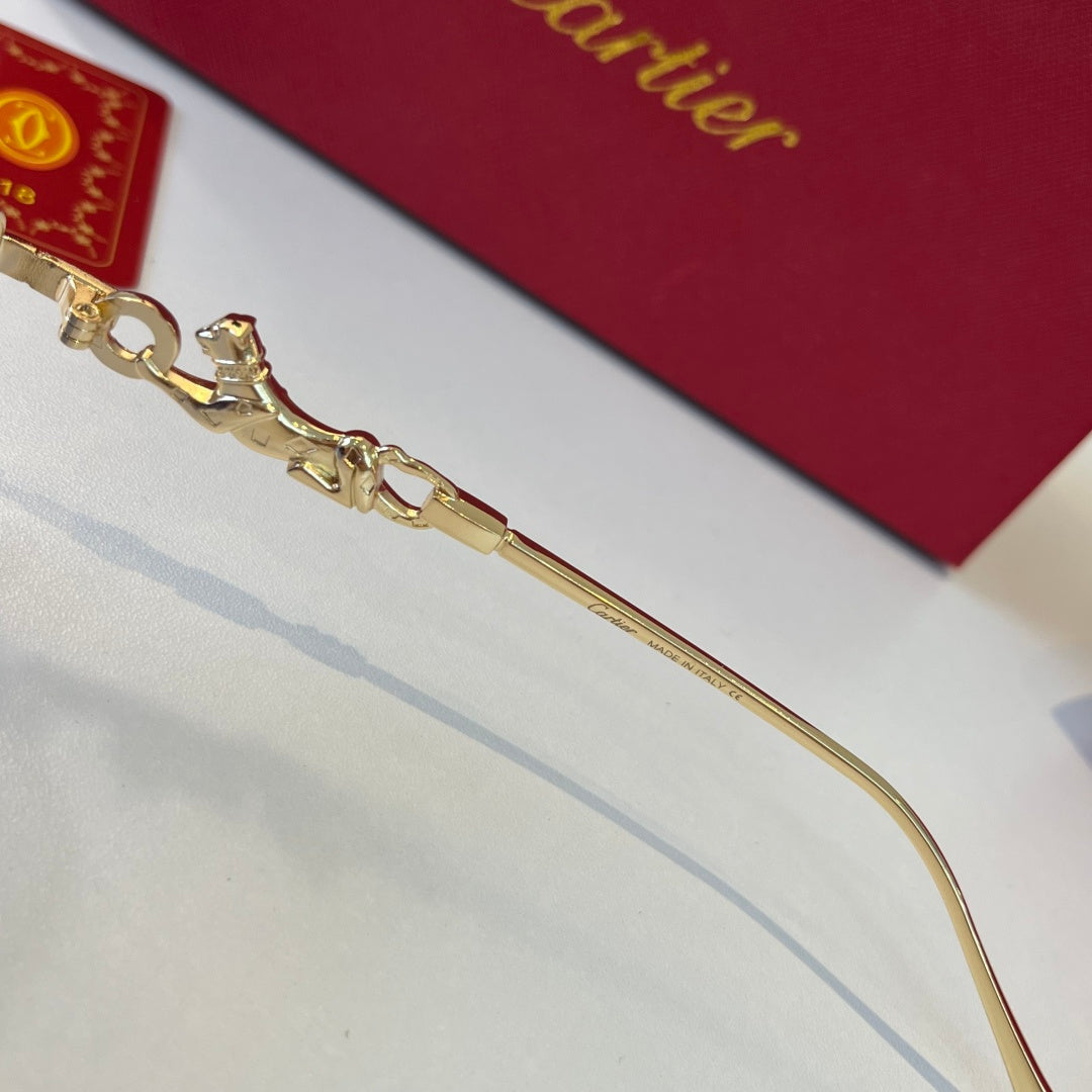 Cartier Lightweight Metal Rimless Silver Lens Sunglasses for Men & Wo - 493676 - detail image 8