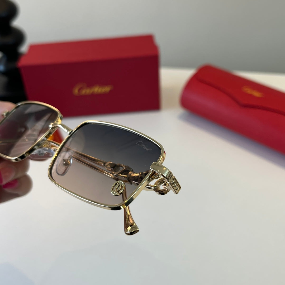 Cartier Lightweight Metal Rimless Silver Lens Sunglasses for Men & Wo - 493677 - detail image 7