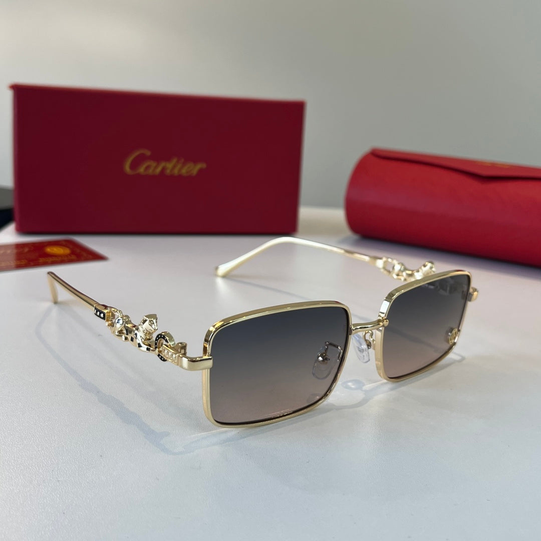 Cartier Lightweight Metal Rimless Silver Lens Sunglasses for Men & Wo - 493677