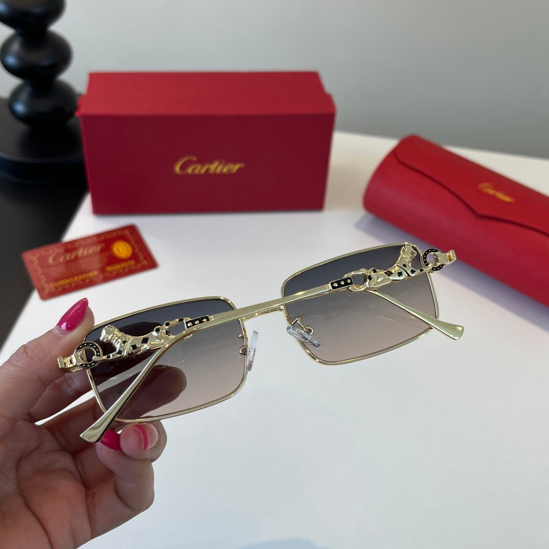 Cartier Lightweight Metal Rimless Silver Lens Sunglasses for Men & Wo - 432249 - detail image 9