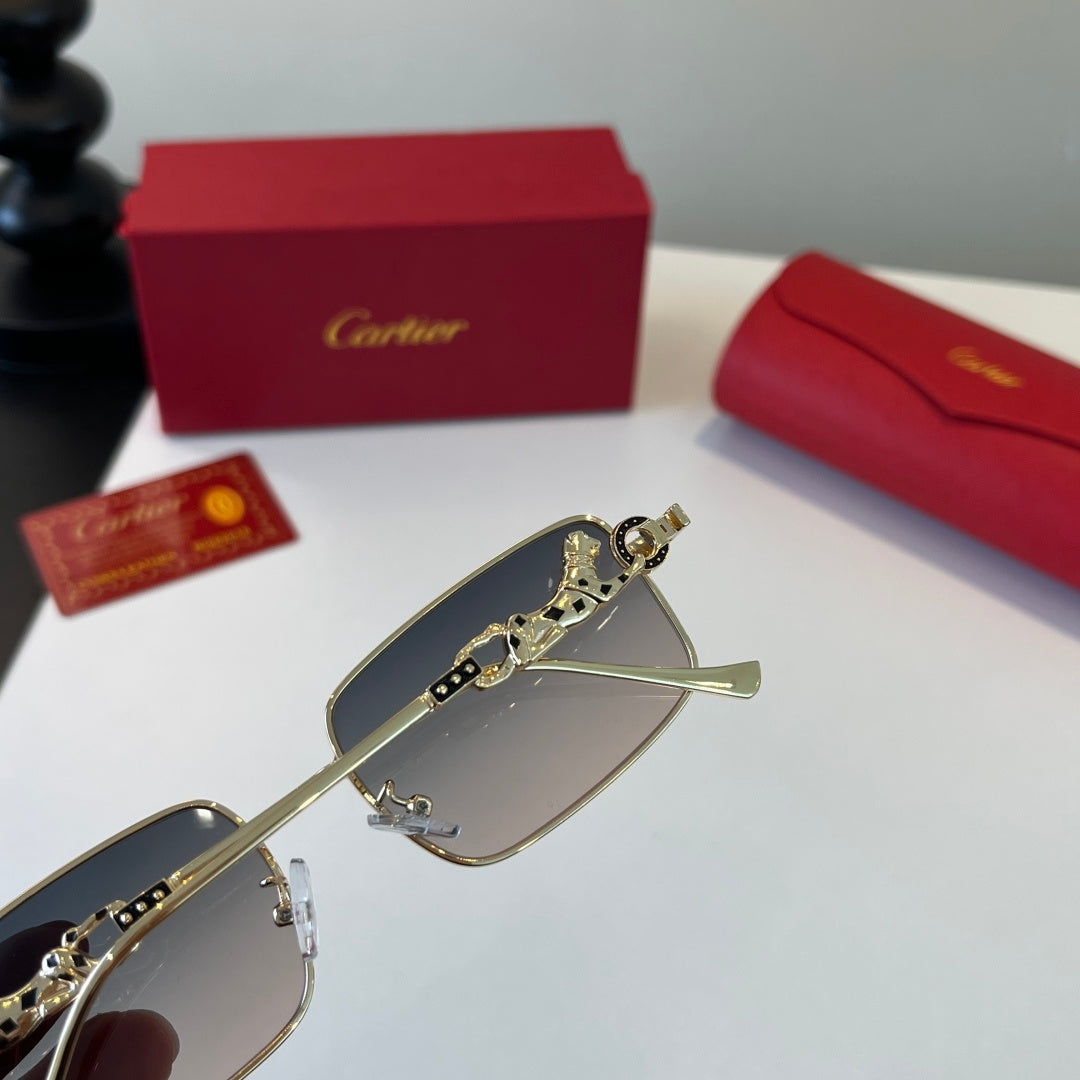 Cartier Lightweight Metal Rimless Silver Lens Sunglasses for Men & Wo - 432249 - detail image 8