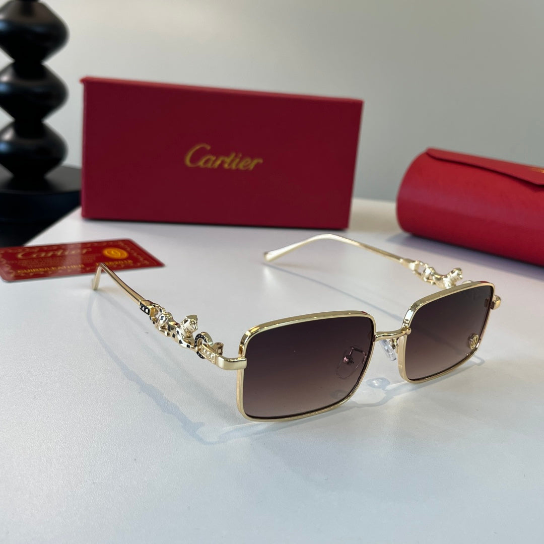 Cartier Lightweight Metal Rimless Silver Lens Sunglasses for Men & Wo - 493678