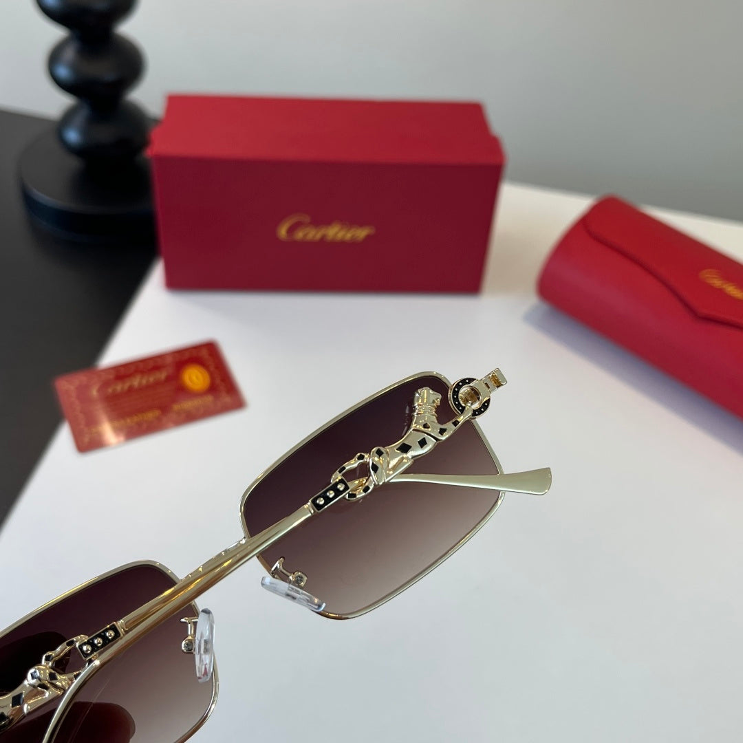 Cartier Lightweight Metal Rimless Silver Lens Sunglasses for Men & Wo - 493678 - detail image 5