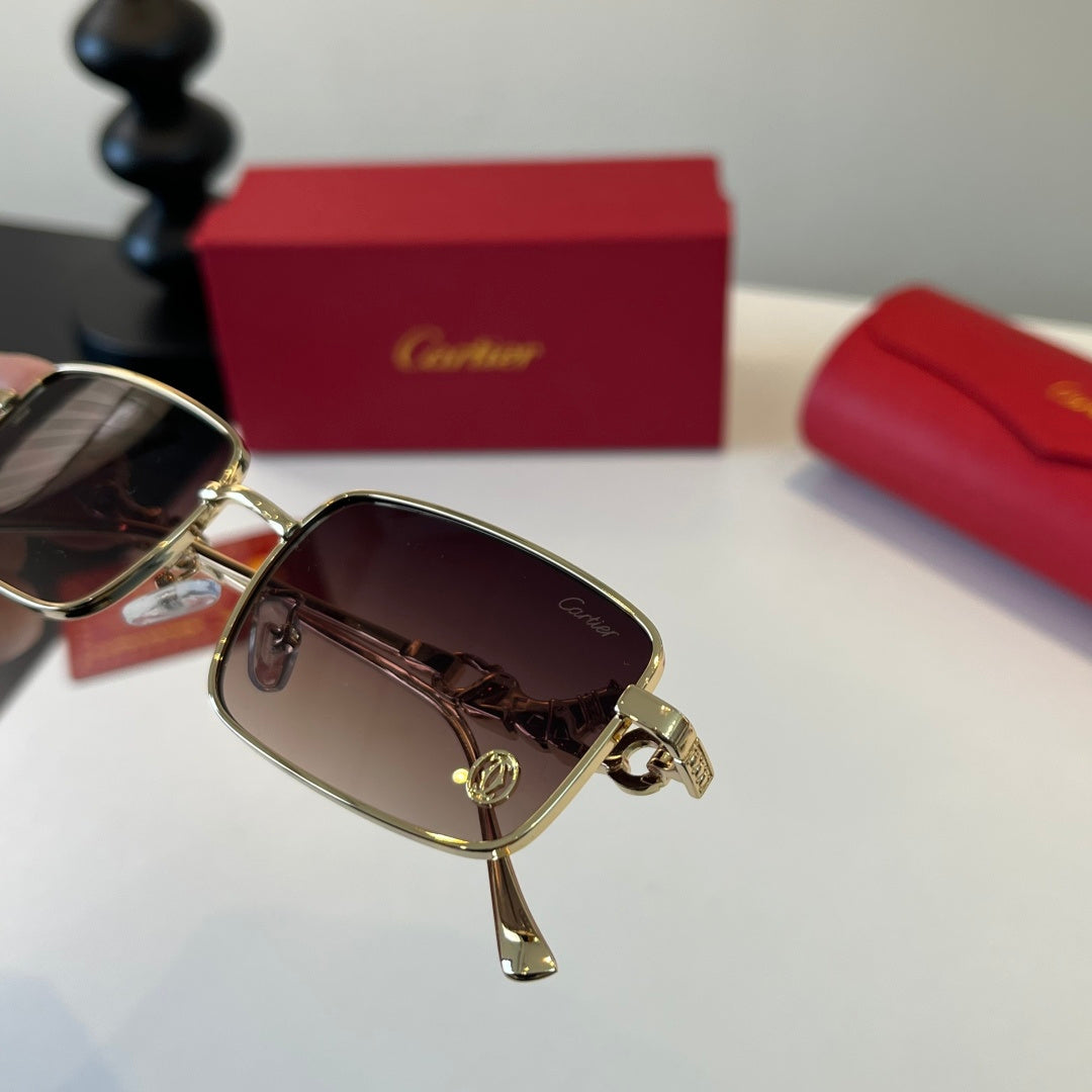Cartier Lightweight Metal Rimless Silver Lens Sunglasses for Men & Wo - 432250 - detail image 4