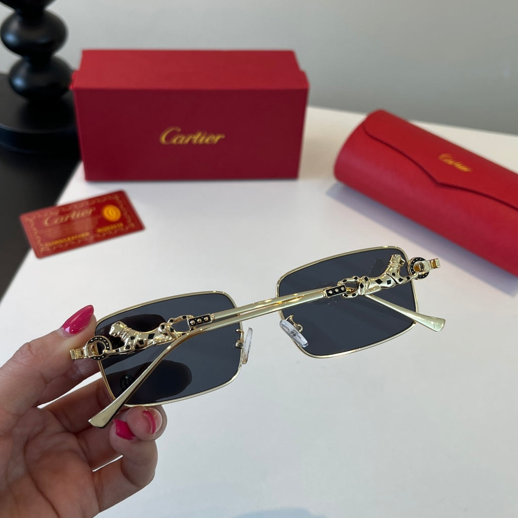 Cartier Lightweight Metal Rimless Silver Lens Sunglasses for Men & Wo - 493679 - detail image 8