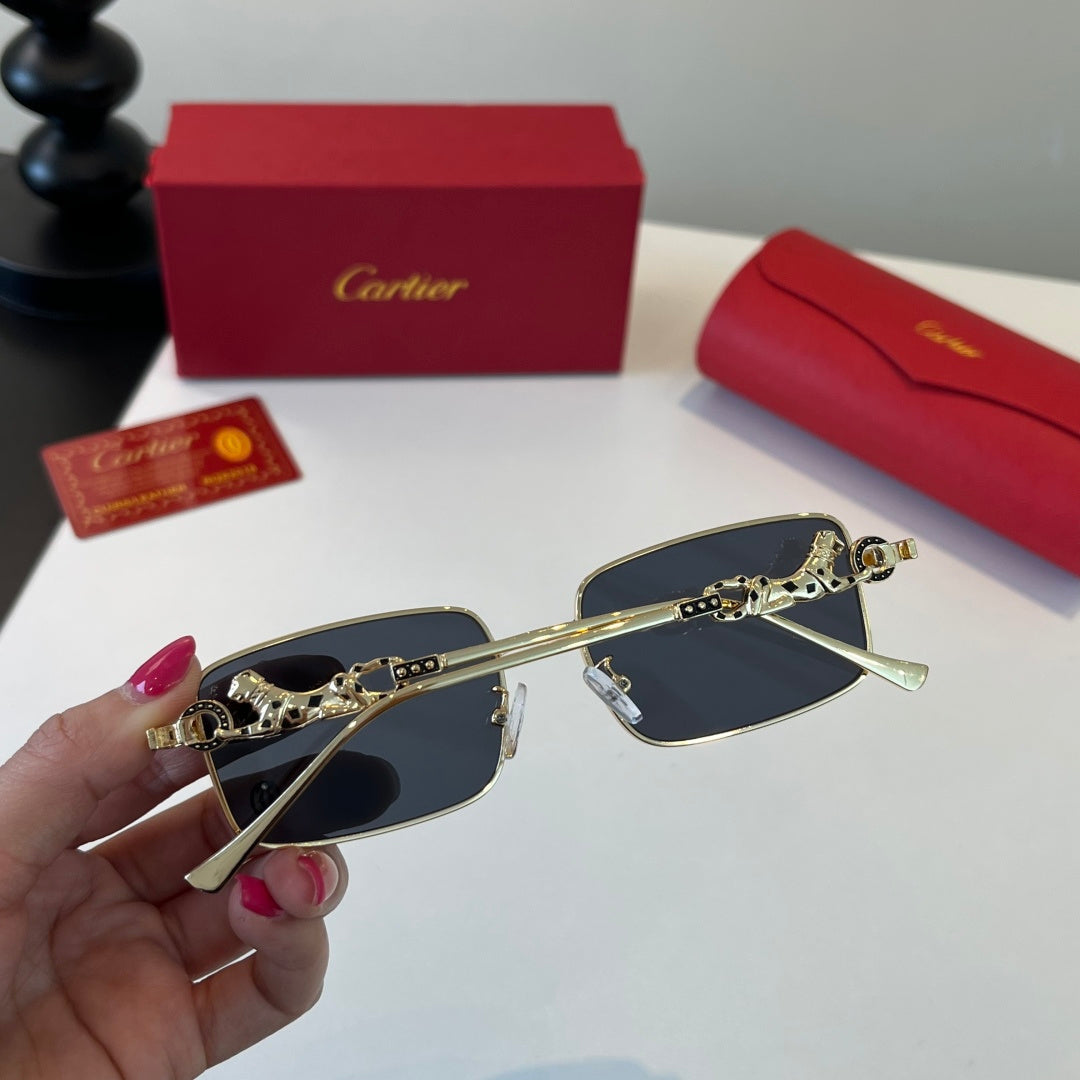 Cartier Lightweight Metal Rimless Silver Lens Sunglasses for Men & Wo - 493679 - detail image 8