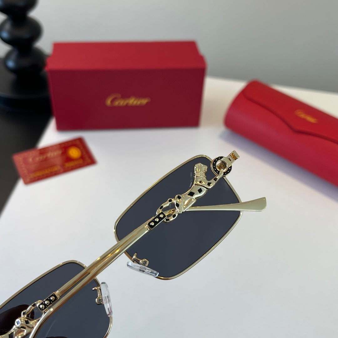 Cartier Lightweight Metal Rimless Silver Lens Sunglasses for Men & Wo - 493679 - detail image 7