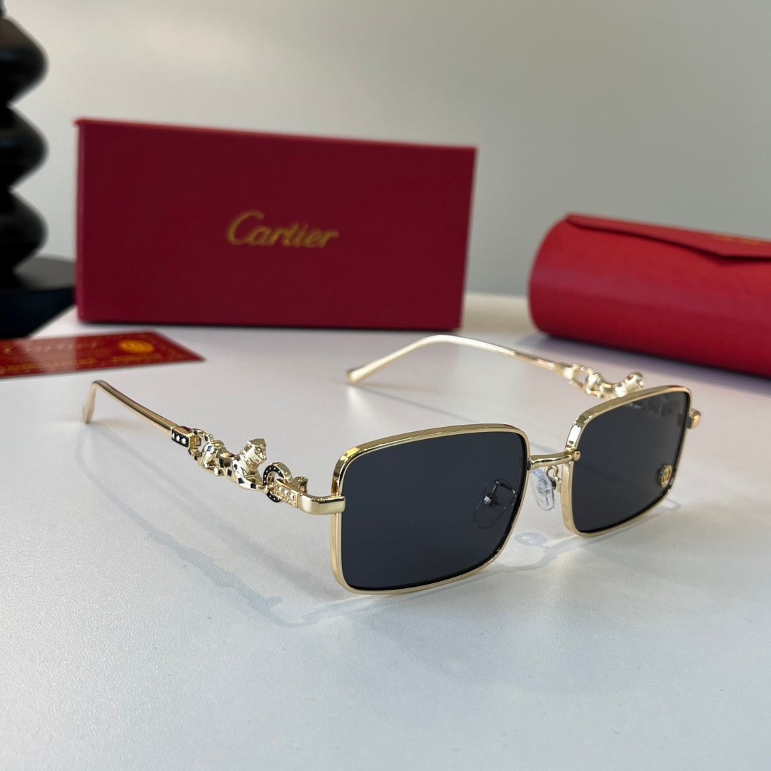 Cartier Lightweight Metal Rimless Silver Lens Sunglasses for Men & Wo - 493679