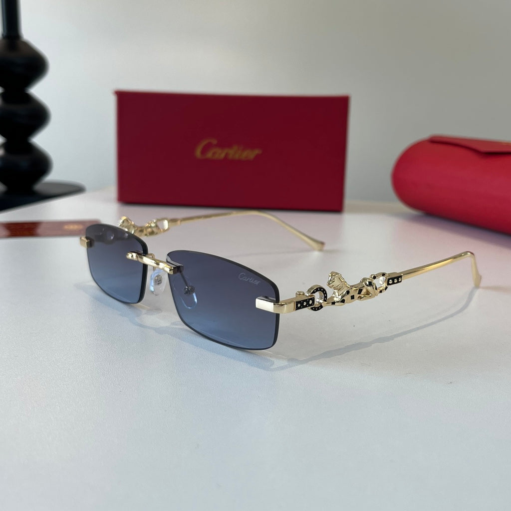 Cartier Lightweight Metal Rimless Silver Lens Sunglasses for Men & Wo - 432253 - detail image 3