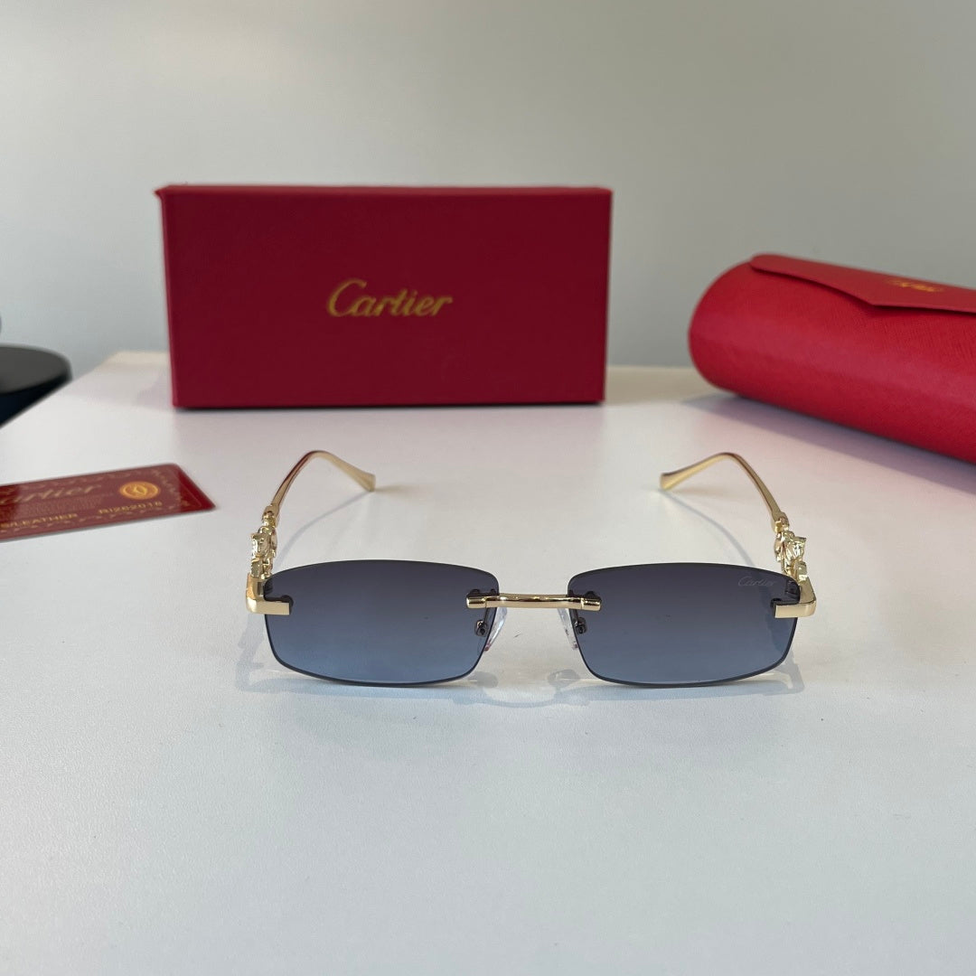 Cartier Lightweight Metal Rimless Silver Lens Sunglasses for Men & Wo - 493681 - detail image 2