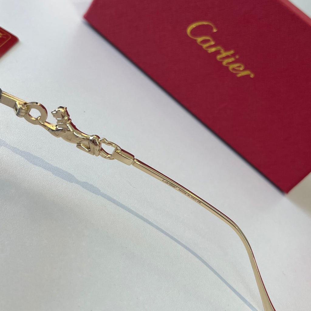 Cartier Lightweight Metal Rimless Silver Lens Sunglasses for Men & Wo - 493681 - detail image 9