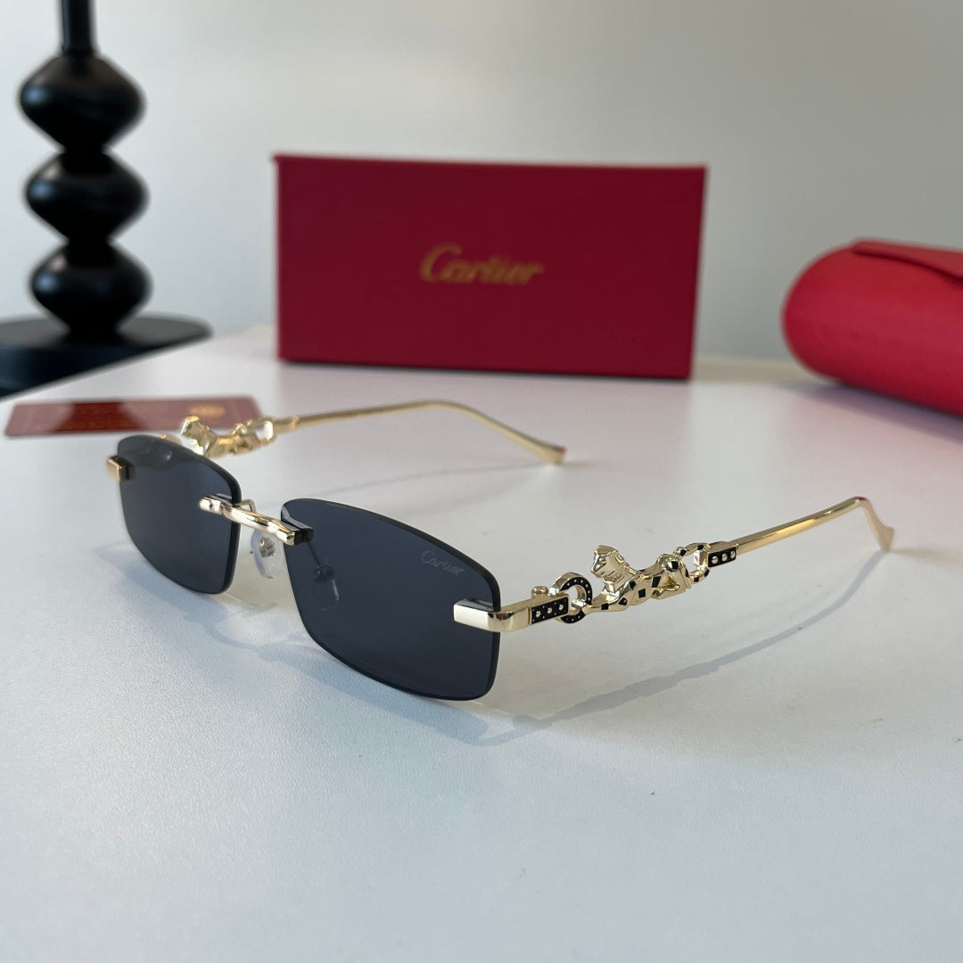 Cartier Lightweight Metal Rimless Silver Lens Sunglasses for Men & Wo - 493683 - detail image 3