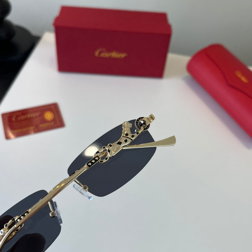 Cartier Lightweight Metal Rimless Silver Lens Sunglasses for Men & Wo - 493683 - detail image 7