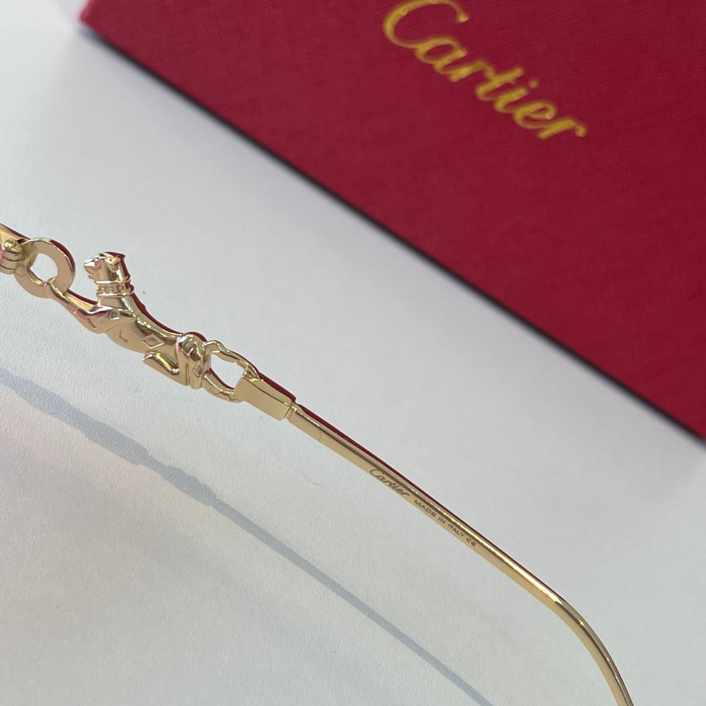 Cartier Lightweight Metal Rimless Silver Lens Sunglasses for Men & Wo - 493684 - detail image 9