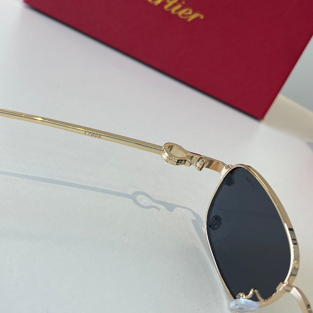 Cartier Lightweight Metal Rimless Silver Lens Sunglasses for Men & Wo - 493685 - detail image 9