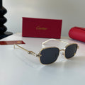 Cartier Lightweight Metal Rimless Silver Lens Sunglasses for Men & Wo - 432257