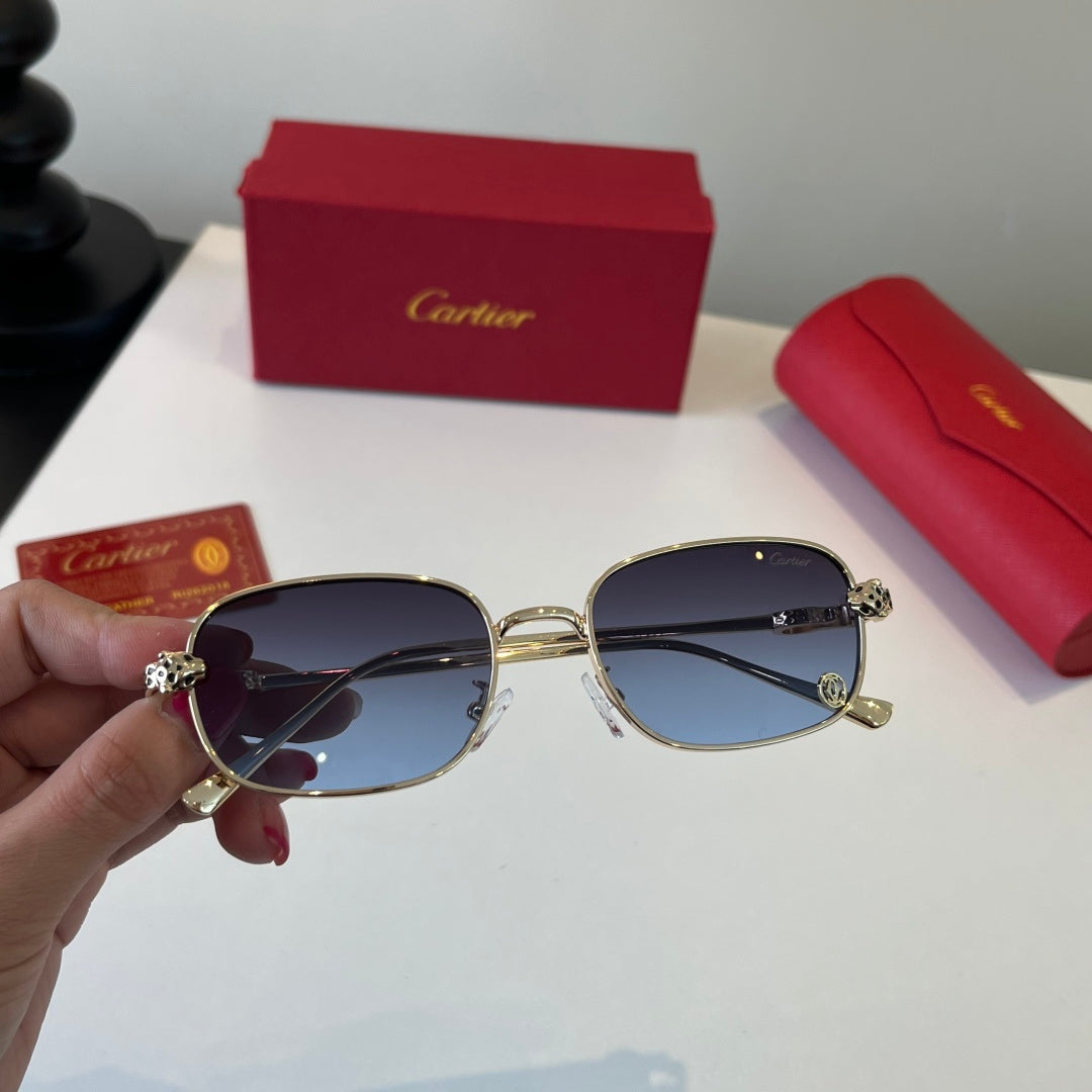 Cartier Lightweight Metal Rimless Blue Lens Sunglasses for Men & Wome - 432258 - detail image 5