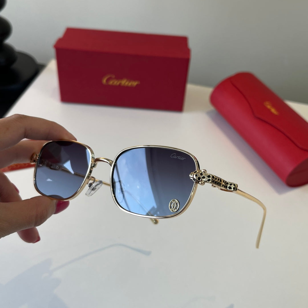 Cartier Lightweight Metal Rimless Blue Lens Sunglasses for Men & Wome - 493686 - detail image 9