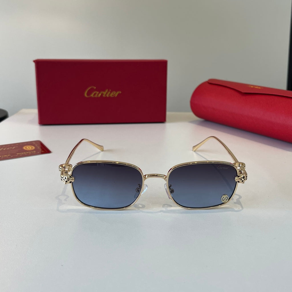 Cartier Lightweight Metal Rimless Blue Lens Sunglasses for Men & Wome - 432258 - detail image 2