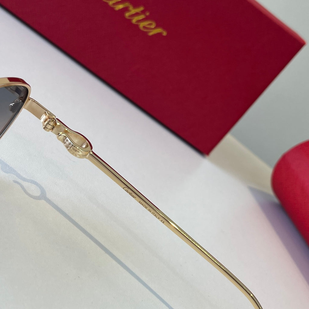 Cartier Lightweight Metal Rimless Silver Lens Sunglasses for Men & Wo - 493687 - detail image 10