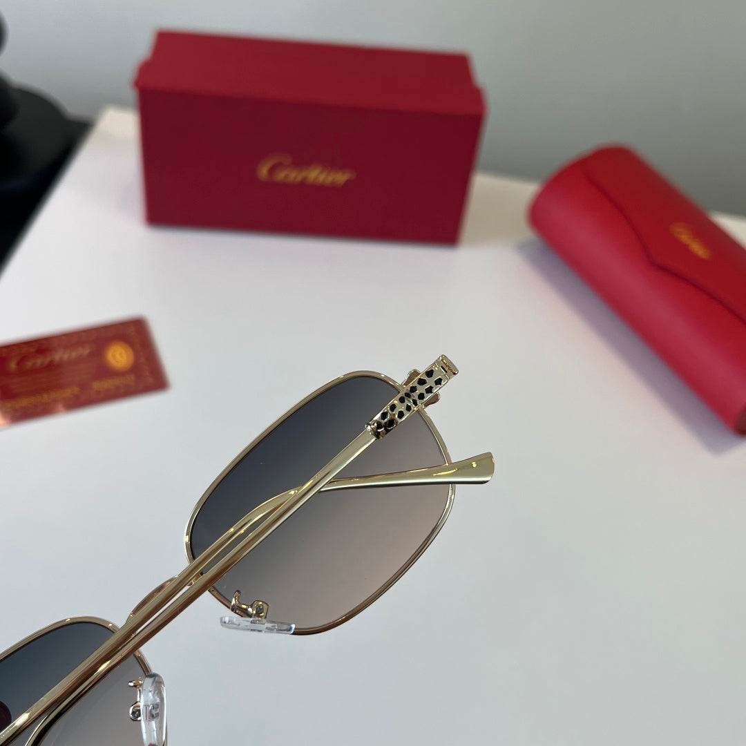 Cartier Lightweight Metal Rimless Silver Lens Sunglasses for Men & Wo - 493687 - detail image 7