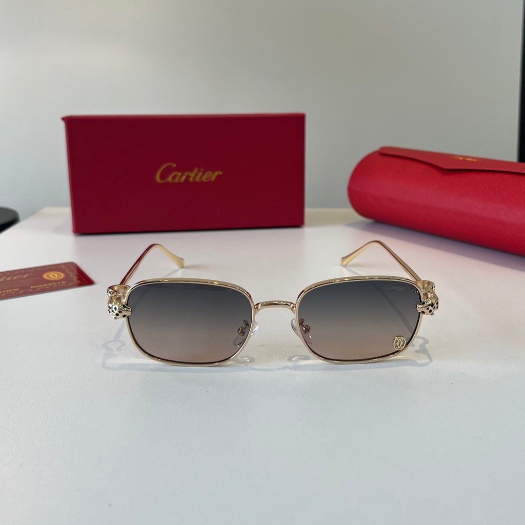 Cartier Lightweight Metal Rimless Silver Lens Sunglasses for Men & Wo - 493687