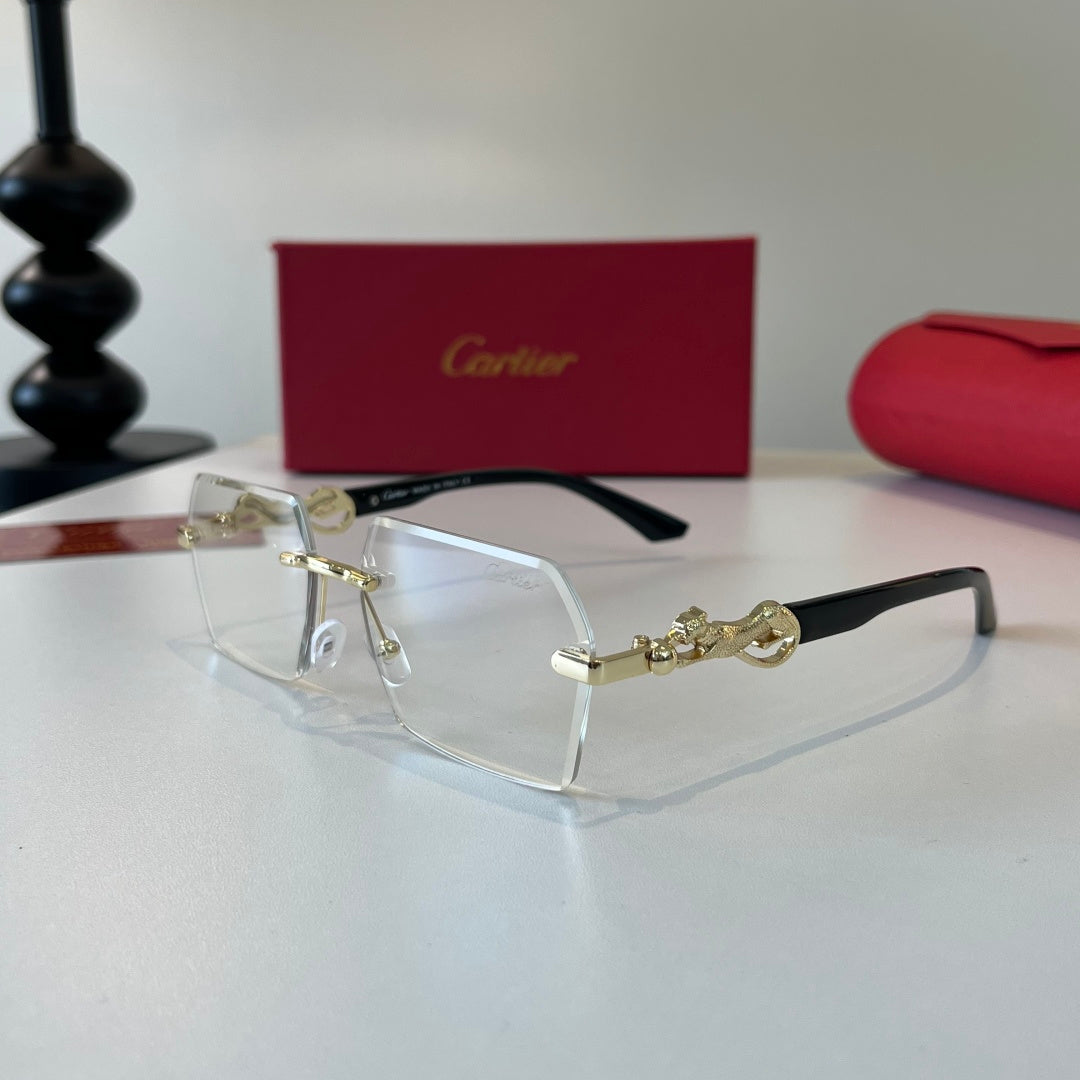 Cartier Lightweight Metal Rimless Silver Lens Sunglasses for Men & Wo - 493688 - detail image 3
