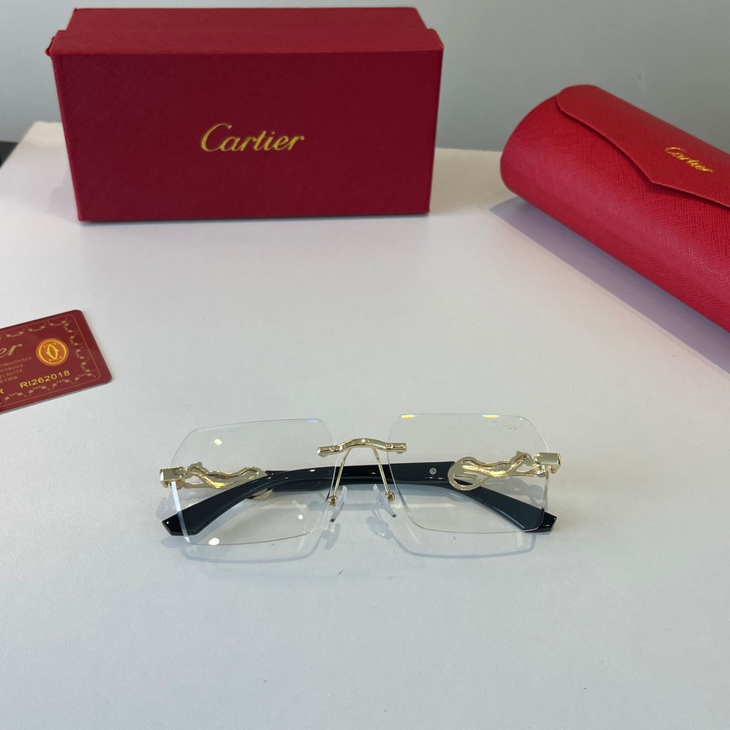 Cartier Lightweight Metal Rimless Silver Lens Sunglasses for Men & Wo - 432260 - detail image 4
