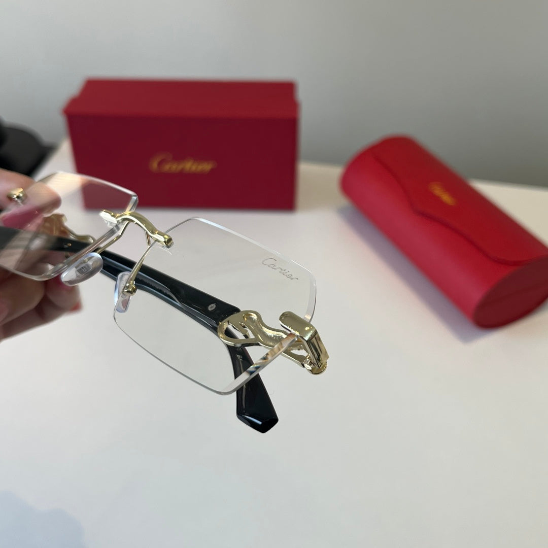 Cartier Lightweight Metal Rimless Silver Lens Sunglasses for Men & Wo - 493688 - detail image 6