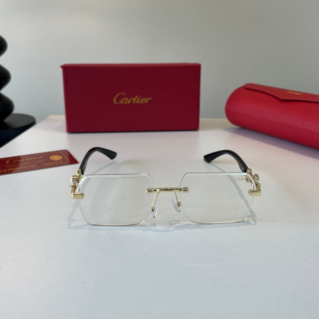 Cartier Lightweight Metal Rimless Silver Lens Sunglasses for Men & Wo - 432260 - detail image 2
