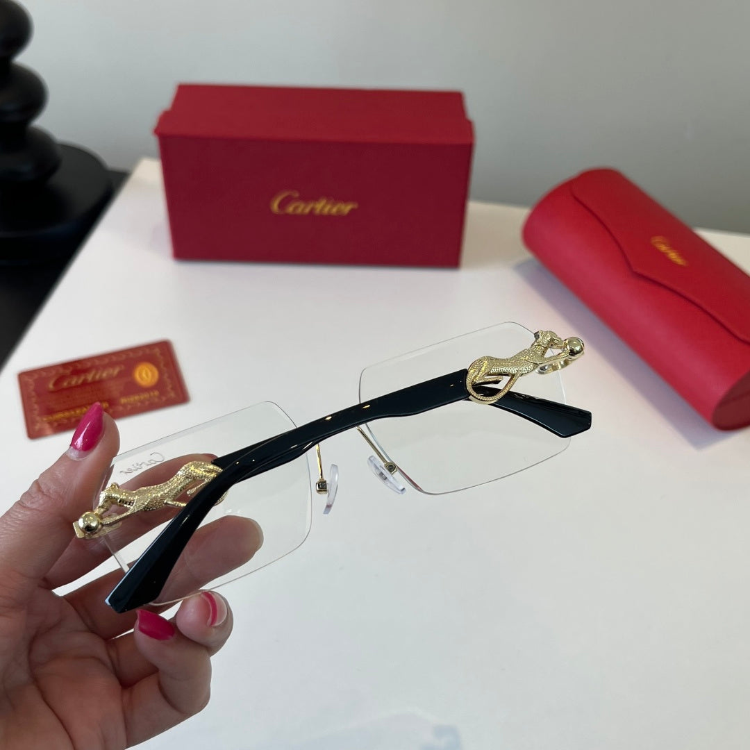 Cartier Lightweight Metal Rimless Silver Lens Sunglasses for Men & Wo - 432260 - detail image 8