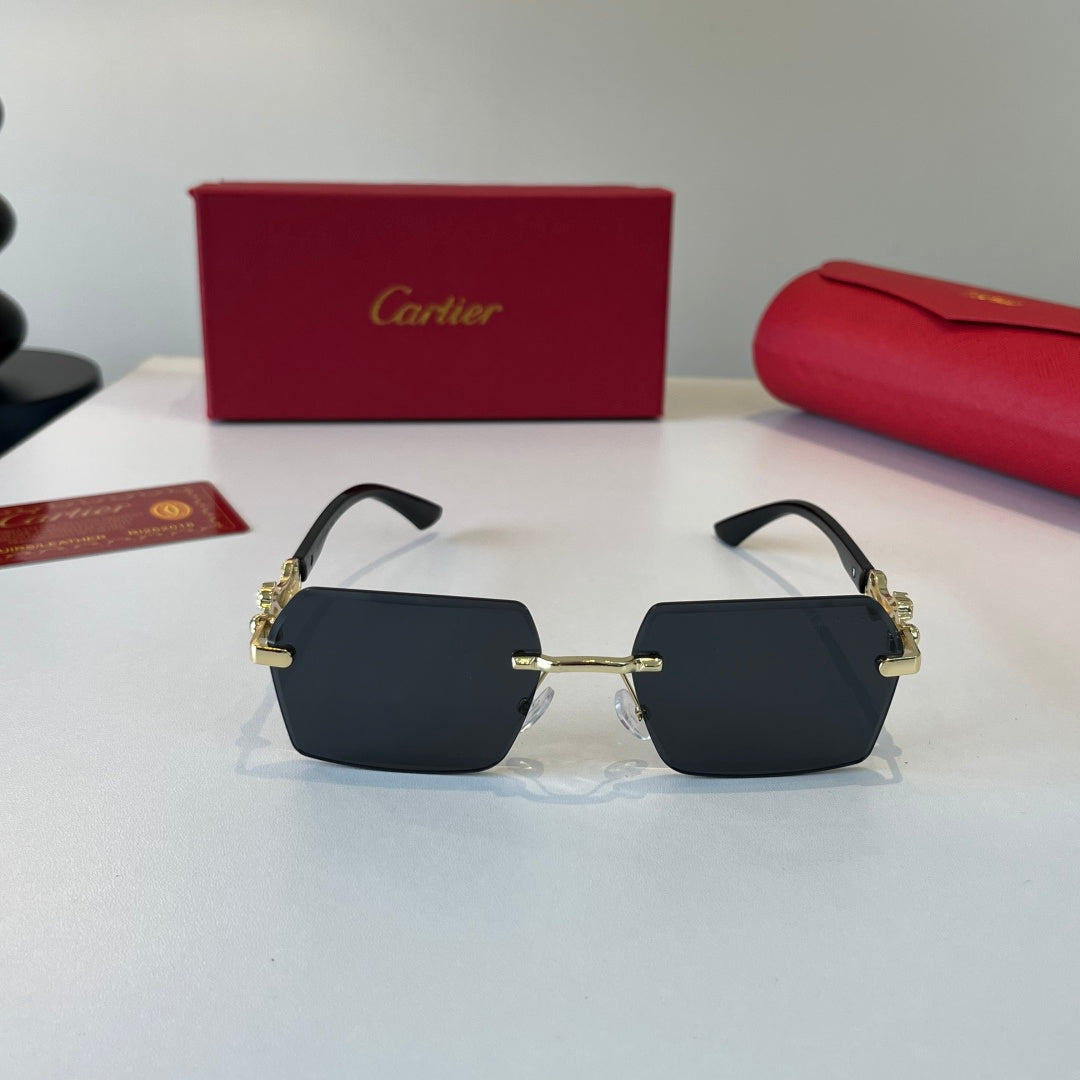 Cartier Lightweight Metal Rimless Silver Lens Sunglasses for Men & Wo - 493689 - detail image 2