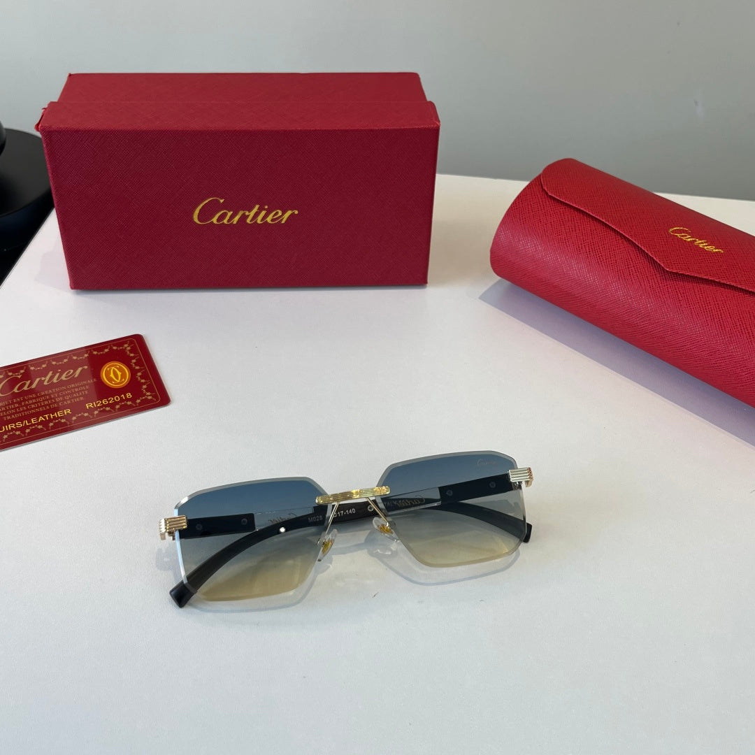 Cartier Lightweight Metal Rimless Silver Lens Sunglasses for Men & Wo - 493692 - detail image 5