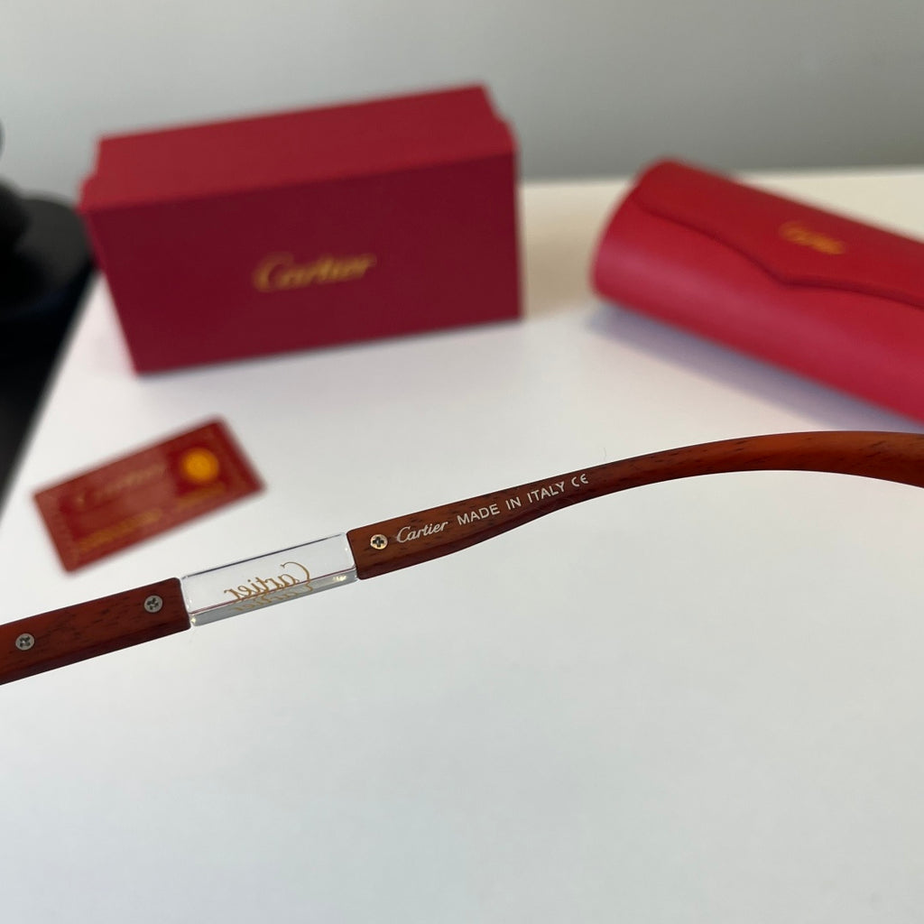 Cartier Lightweight Metal Rimless Silver Lens Sunglasses for Men & Wo - 432265 - detail image 10