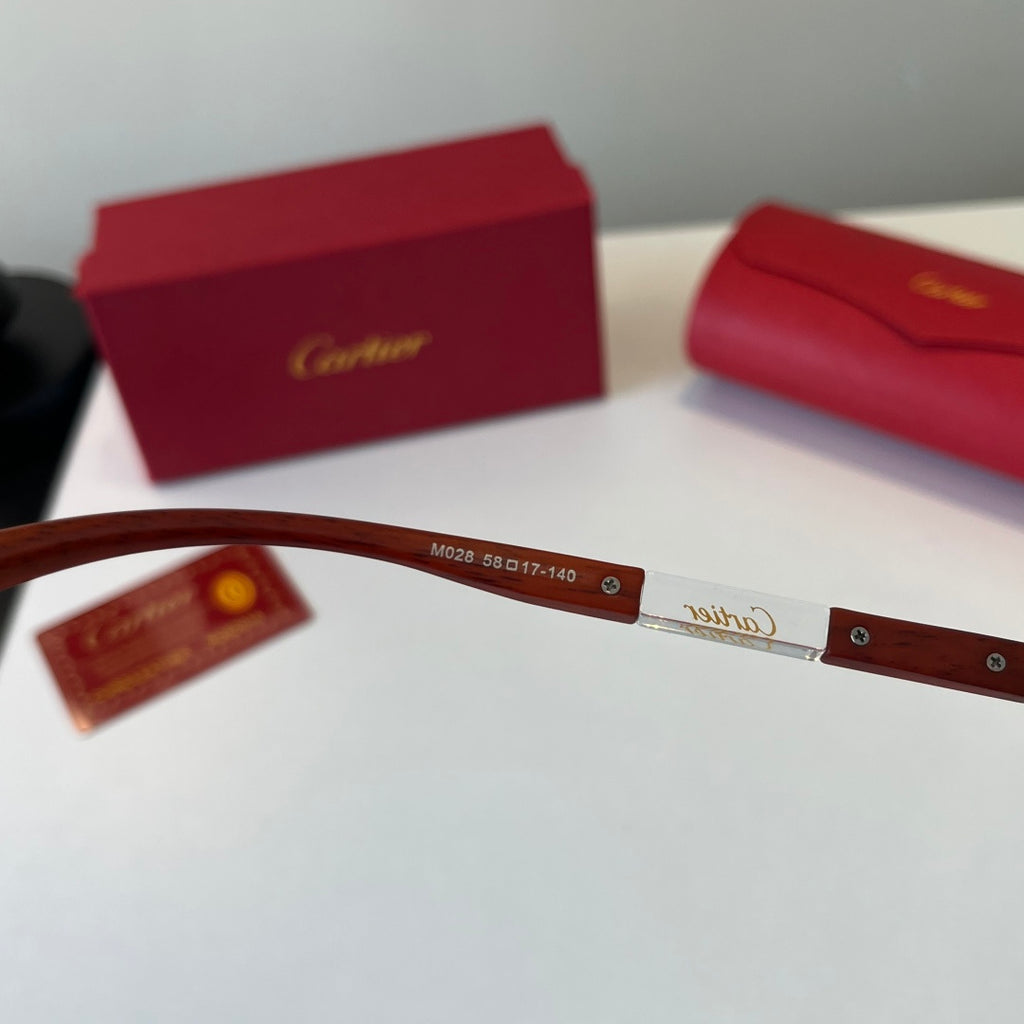Cartier Lightweight Metal Rimless Silver Lens Sunglasses for Men & Wo - 493693 - detail image 9