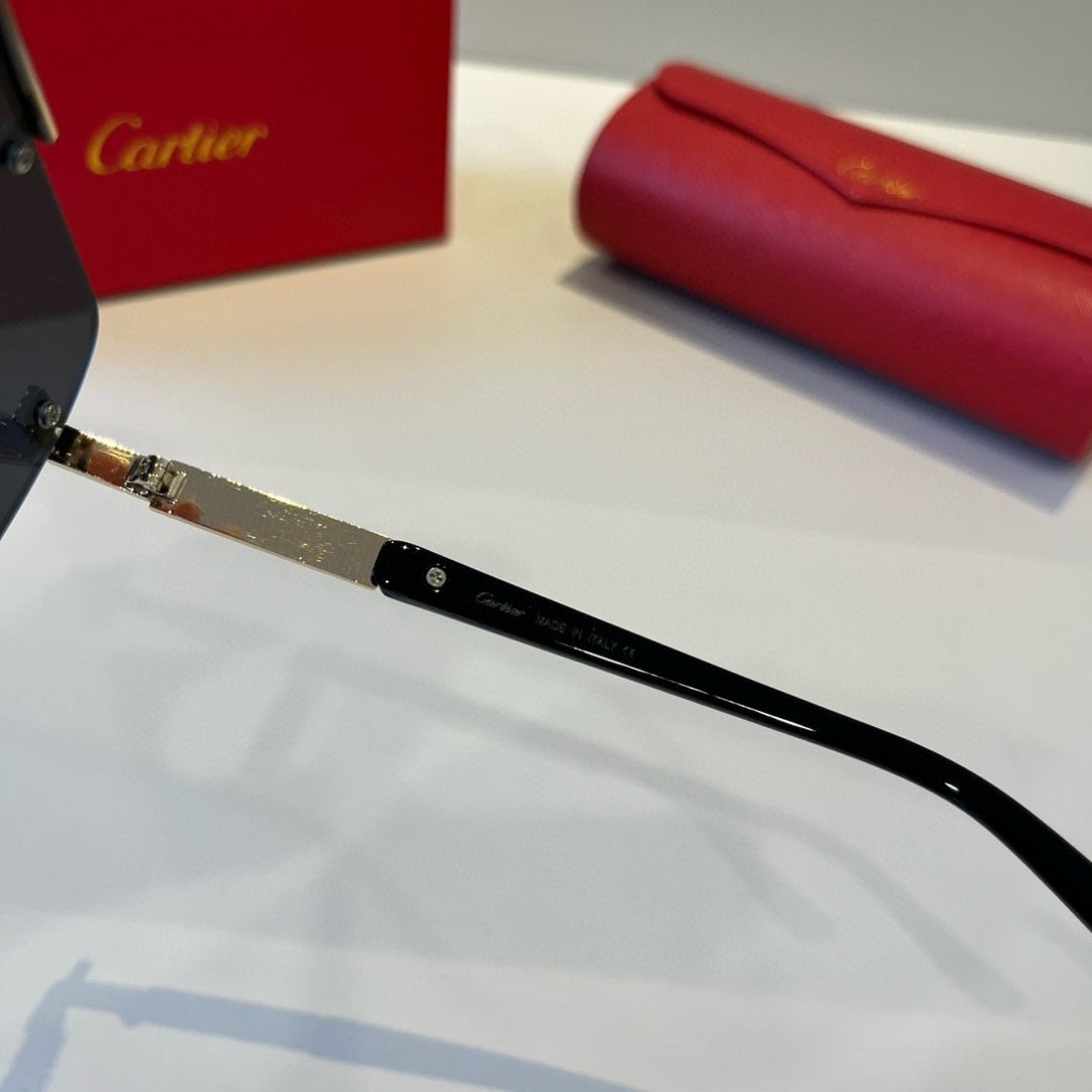 Cartier Lightweight Metal Rimless Silver Lens Sunglasses for Men & Wo - 415928 - detail image 9