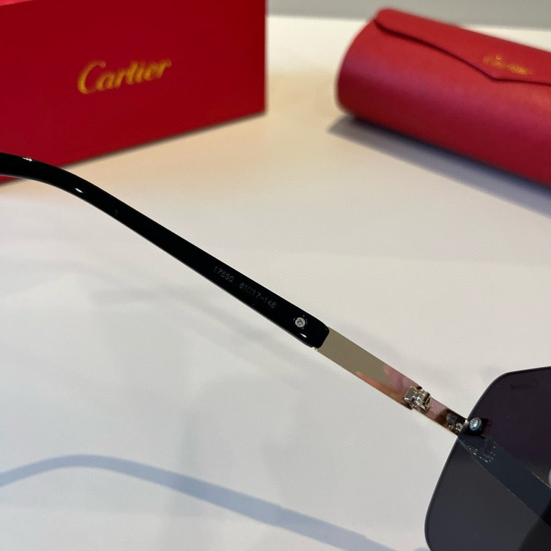 Cartier Lightweight Metal Rimless Silver Lens Sunglasses for Men & Wo - 487286 - detail image 10