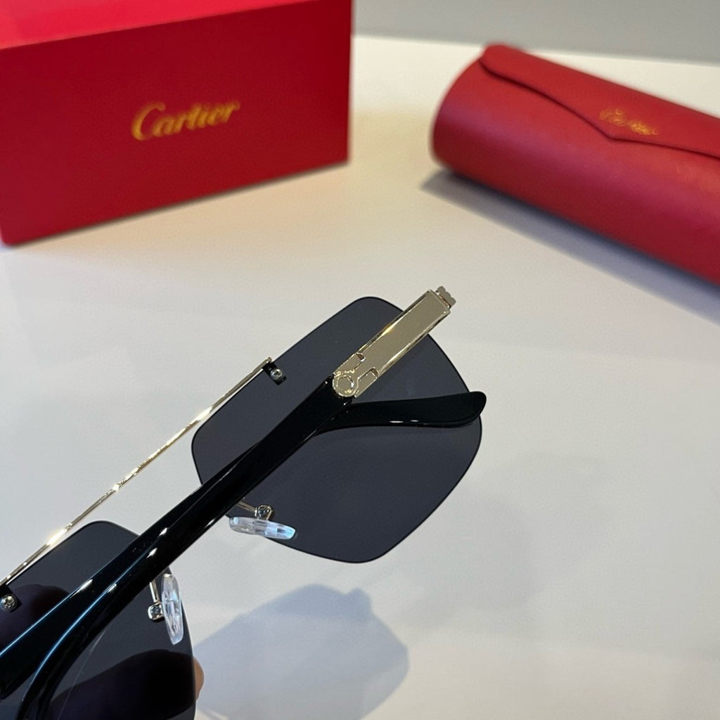 Cartier Lightweight Metal Rimless Silver Lens Sunglasses for Men & Wo - 487286 - detail image 5
