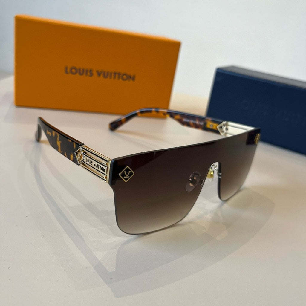 Louis Vuitton Metal Aviator Brown Lens Sunglasses for Men & Women - 431149