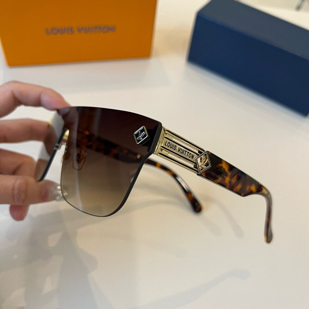Louis Vuitton Metal Aviator Brown Lens Sunglasses for Men & Women - 431149 - detail image 6