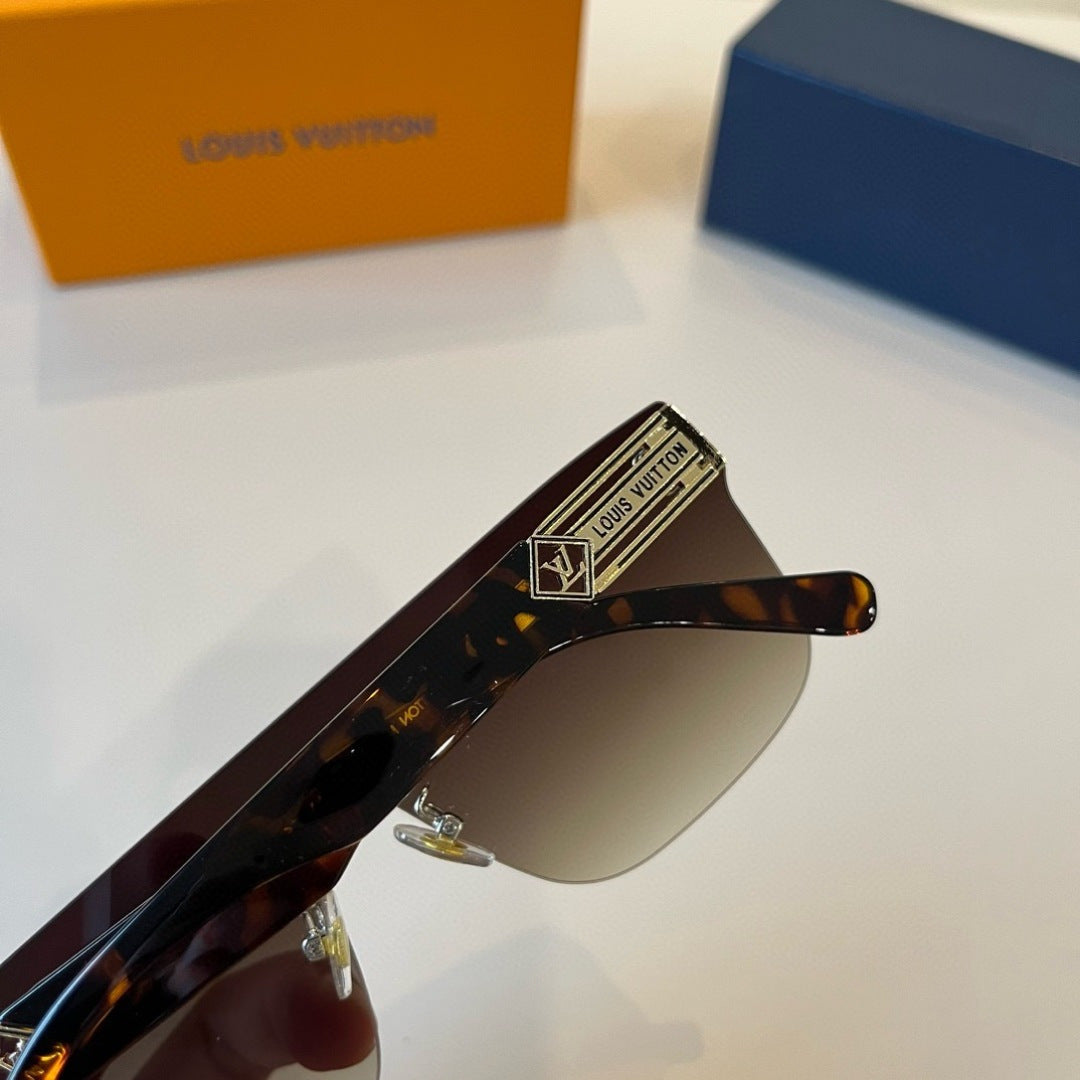 Louis Vuitton Metal Aviator Brown Lens Sunglasses for Men & Women - 431149 - detail image 10