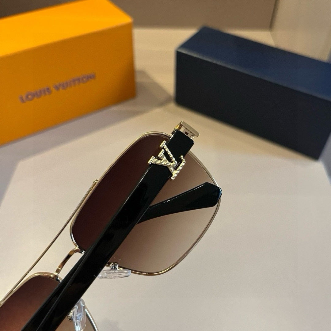 Louis Vuitton Metal Aviator Gold Lens Sunglasses for Men & Women - 486286 - detail image 8