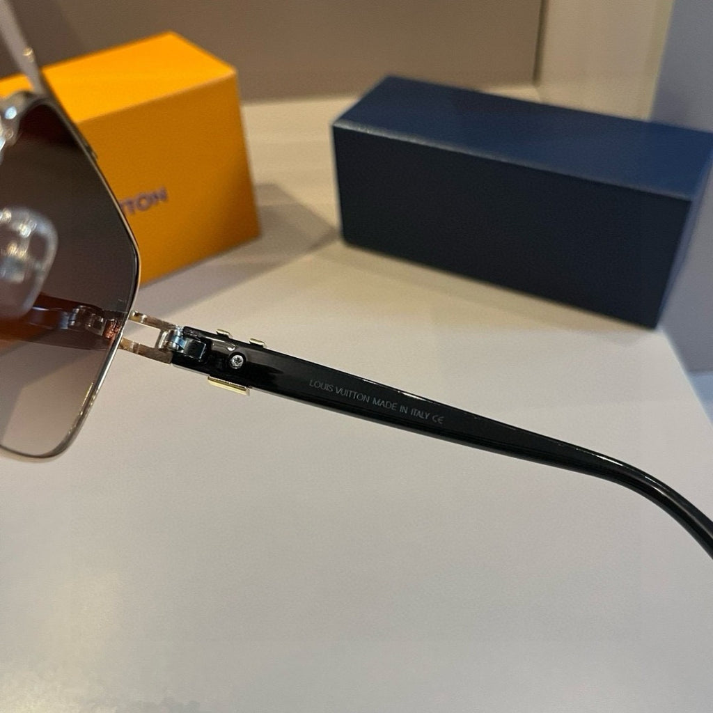 Louis Vuitton Metal Aviator Gold Lens Sunglasses for Men & Women - 486286 - detail image 9