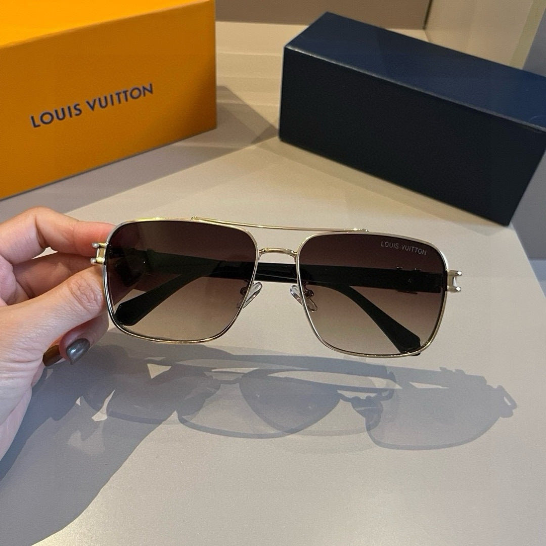 Louis Vuitton Metal Aviator Gold Lens Sunglasses for Men & Women - 486286 - detail image 4