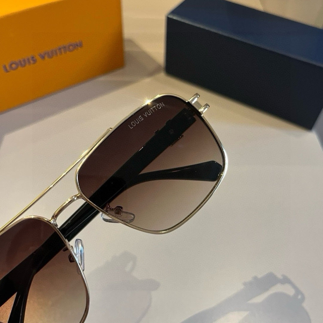 Louis Vuitton Metal Aviator Gold Lens Sunglasses for Men & Women - 464674 - detail image 6