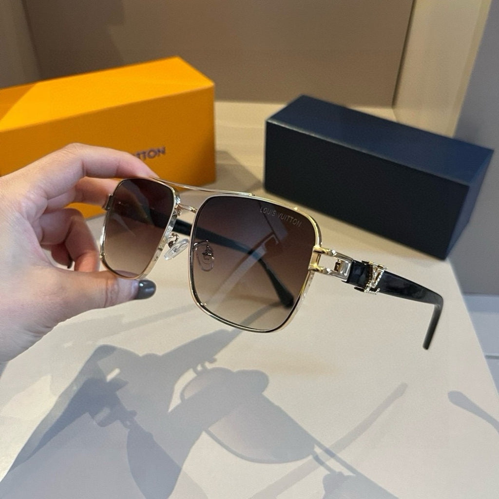 Louis Vuitton Metal Aviator Gold Lens Sunglasses for Men & Women - 486286 - detail image 3